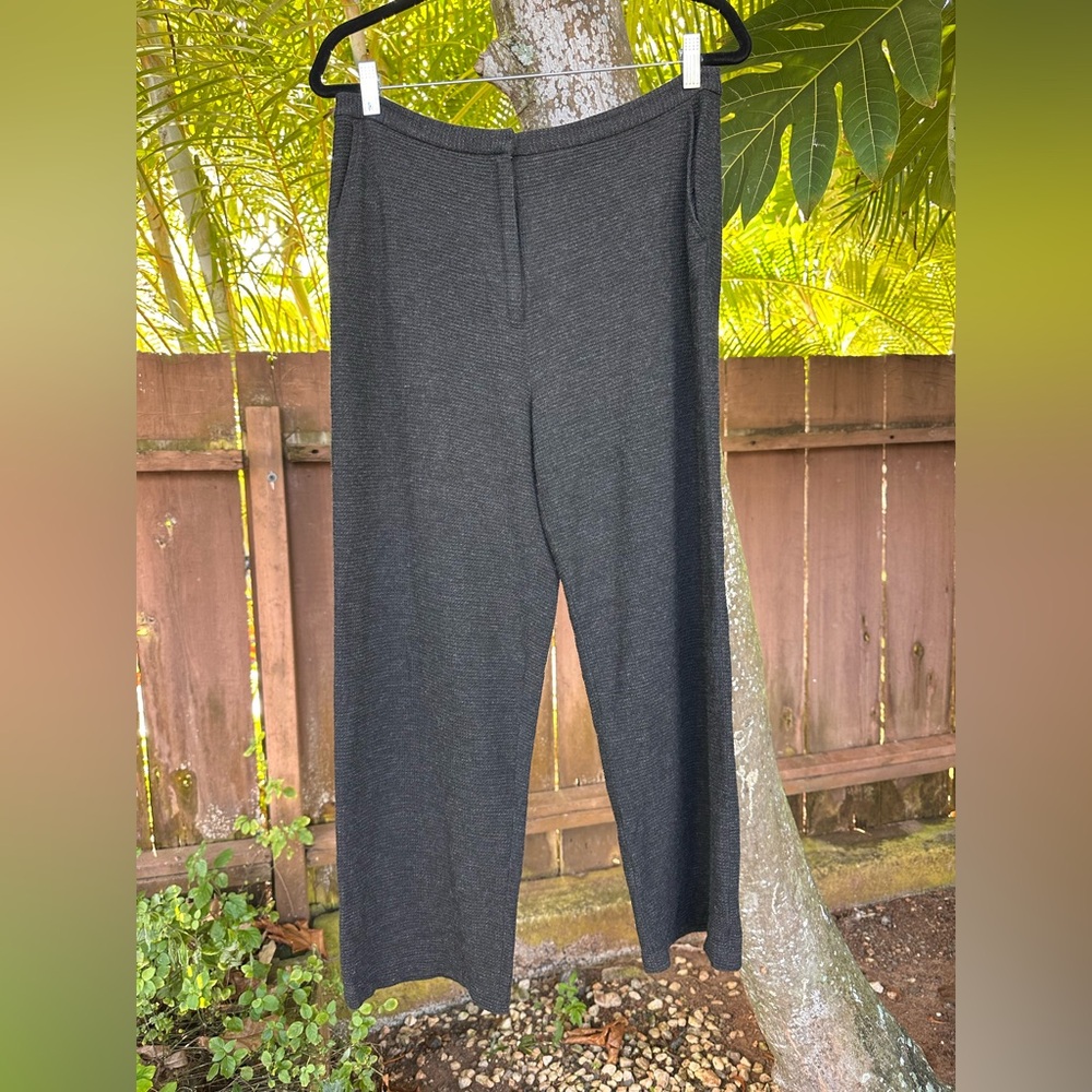 Eileen Fisher Cropped Wool Blend Tweed Pant Size M